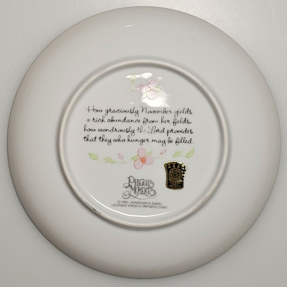 Precious Moments Months of the Year Plates - November - Picture 3 of 10